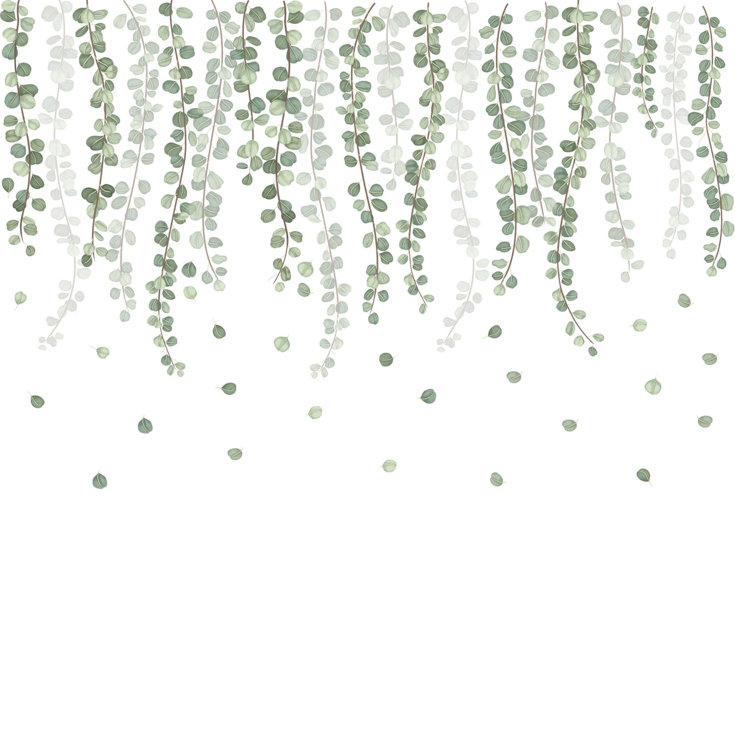 Nordic Green Plant Branch Leaf Wall Sticker