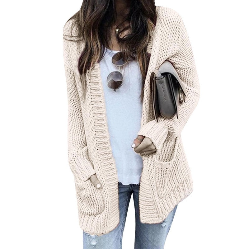 Long sleeve cardigan sweater