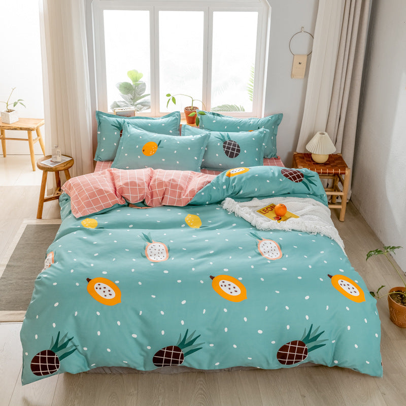 A three-piece quilt cover