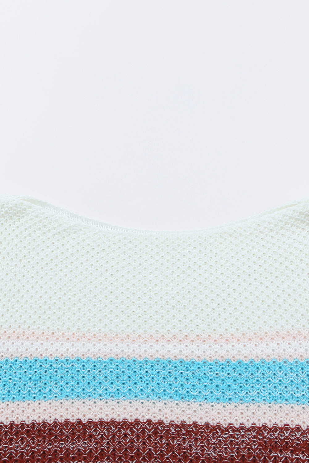 Striped Pattern Texture Knit Sweater