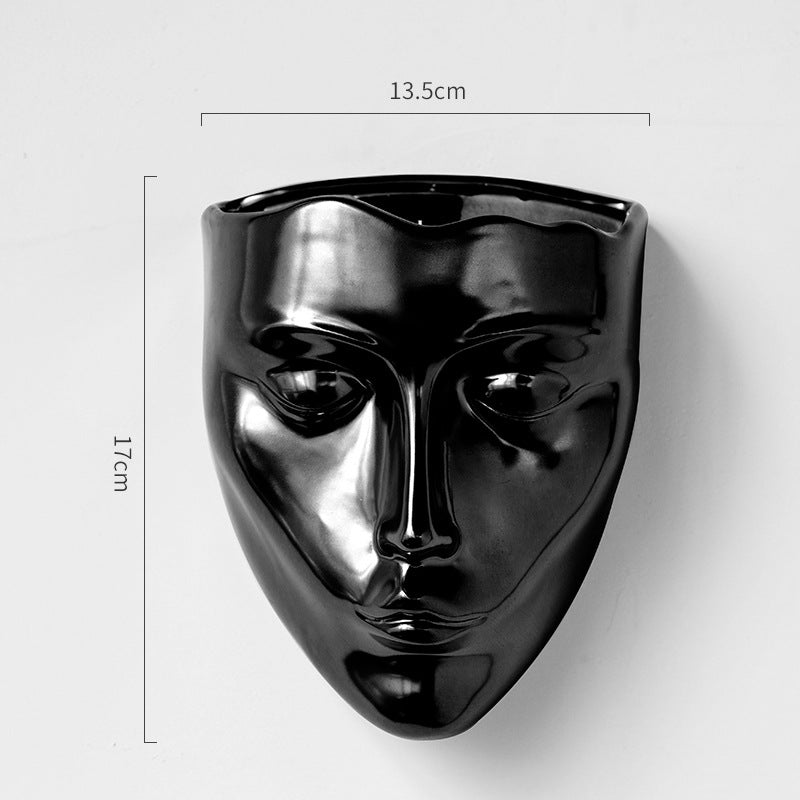 Nordic Simple Wall Mounted Decorative Ceramic Fleshy Flowerpot