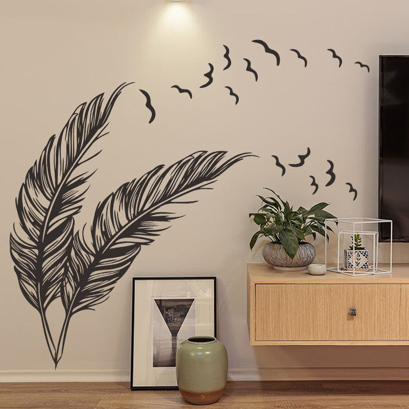 Simple Pure Color Feather Bird Bedroom Porch