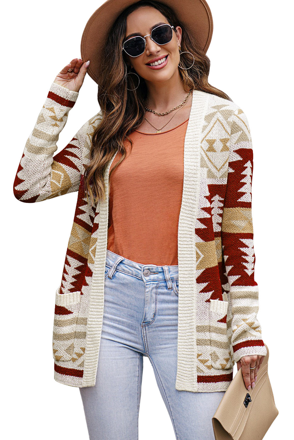 Moraga Pocketed Aztec Cardigan