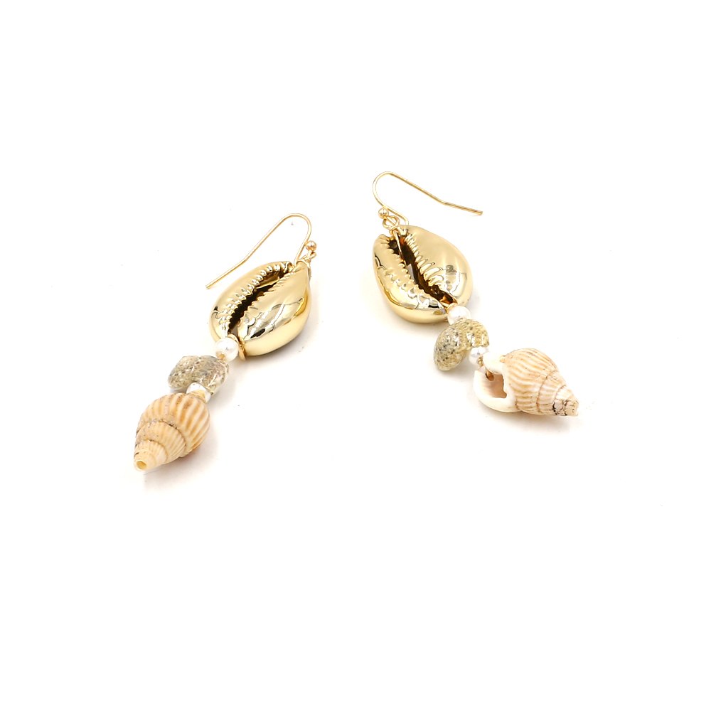 Vodeshanliwen New Boho Shell Drop Dangle Earrings For Women Jewelry 2021 Fashion Vintage Statement Earrings Party Gifts