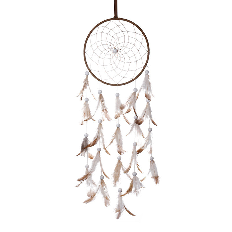 Indian Dreamcatcher Wind Chimes Feather Retro Furnishings Hanging Decoration Festival Gift Pendant