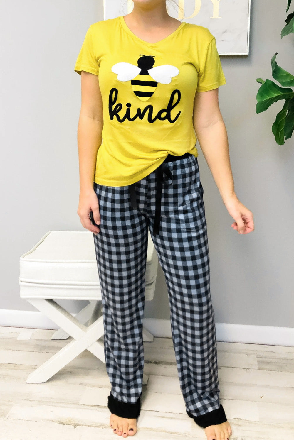 Sunflower hello sunshine Print Tee and Pants Lounge Set