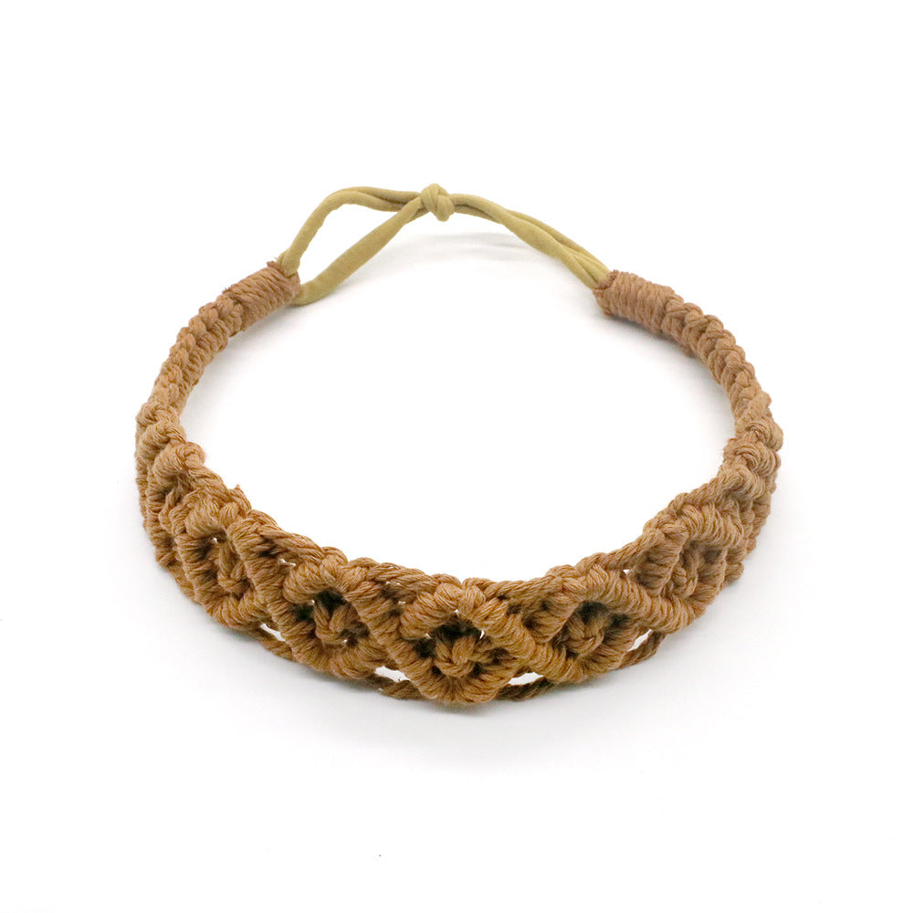 New Boho Hand Braided Cotton Rope Headband