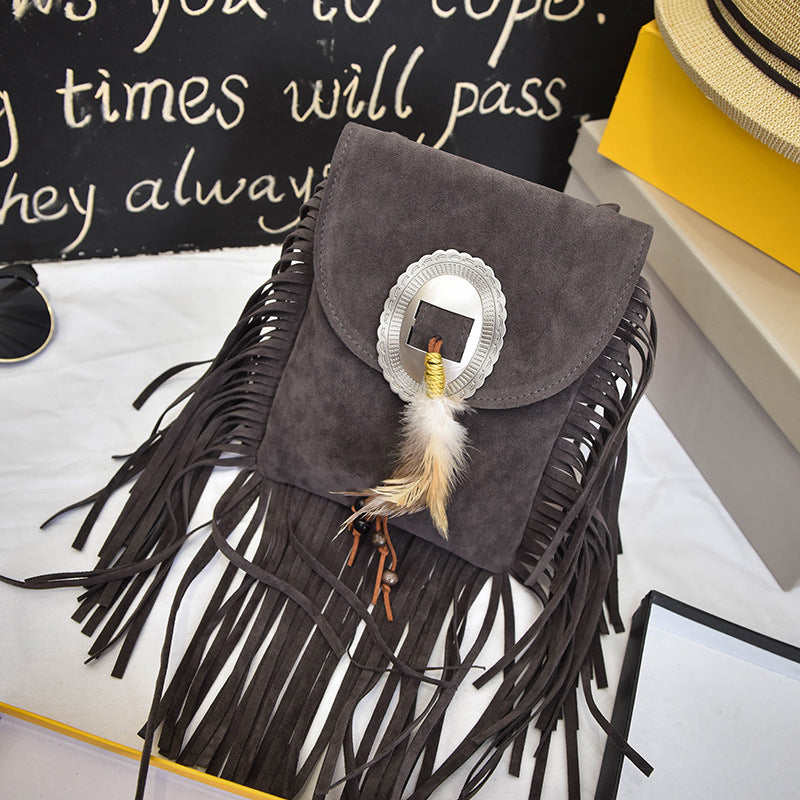Bohemian Tassel Crossbody Small Bag Feather Personality Bag
