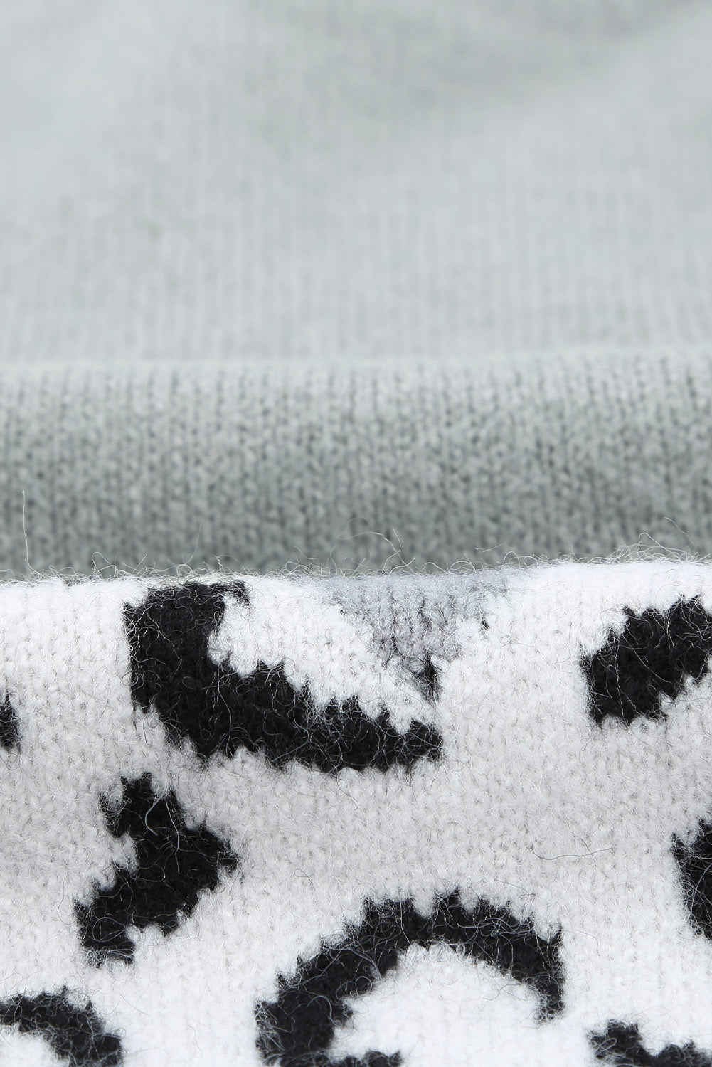 Colorblock Chevron Leopard Pullover Sweater