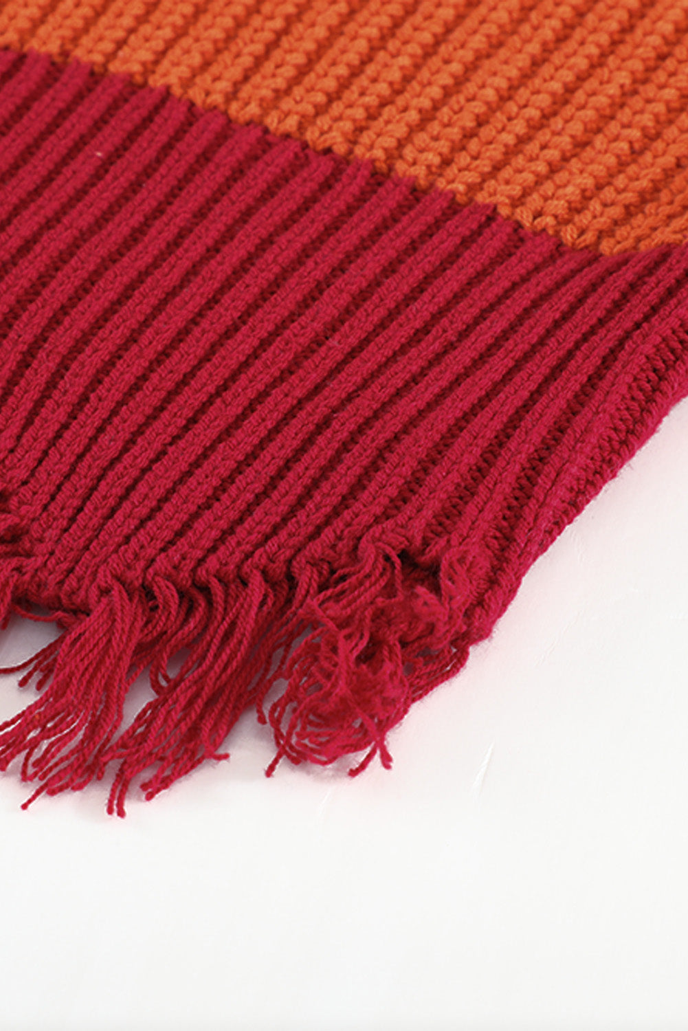 Colorblock Distressed Sweater