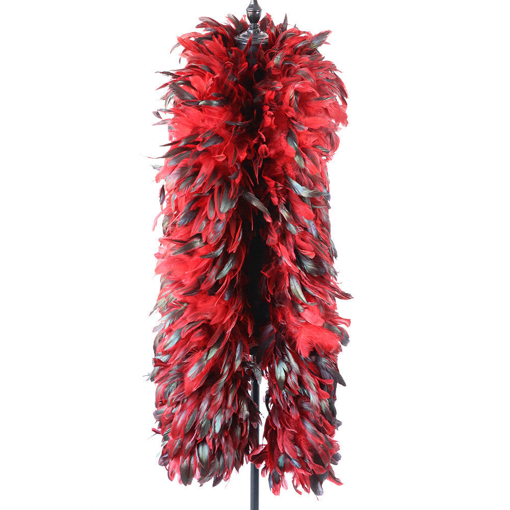 Catwalk Dress Up Colorful Chicken Feather Scarf Props