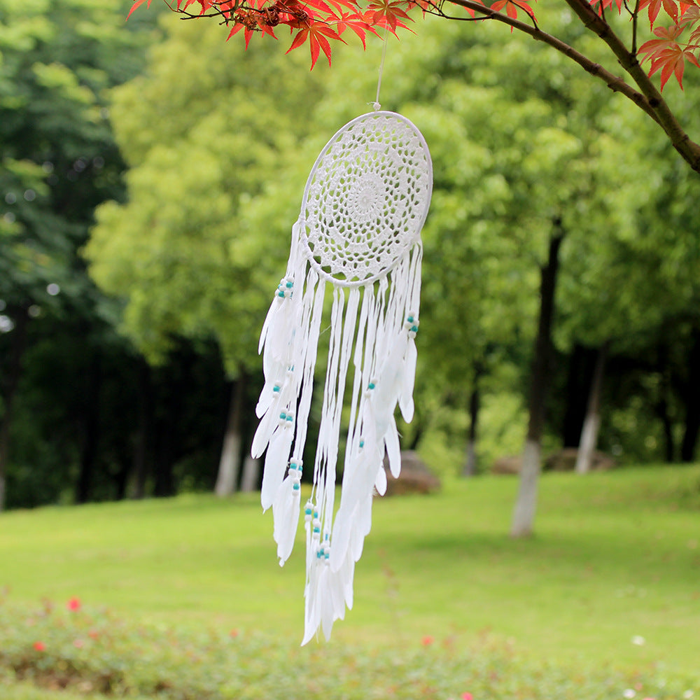 MS6133B Swan Feather Dreamcatcher