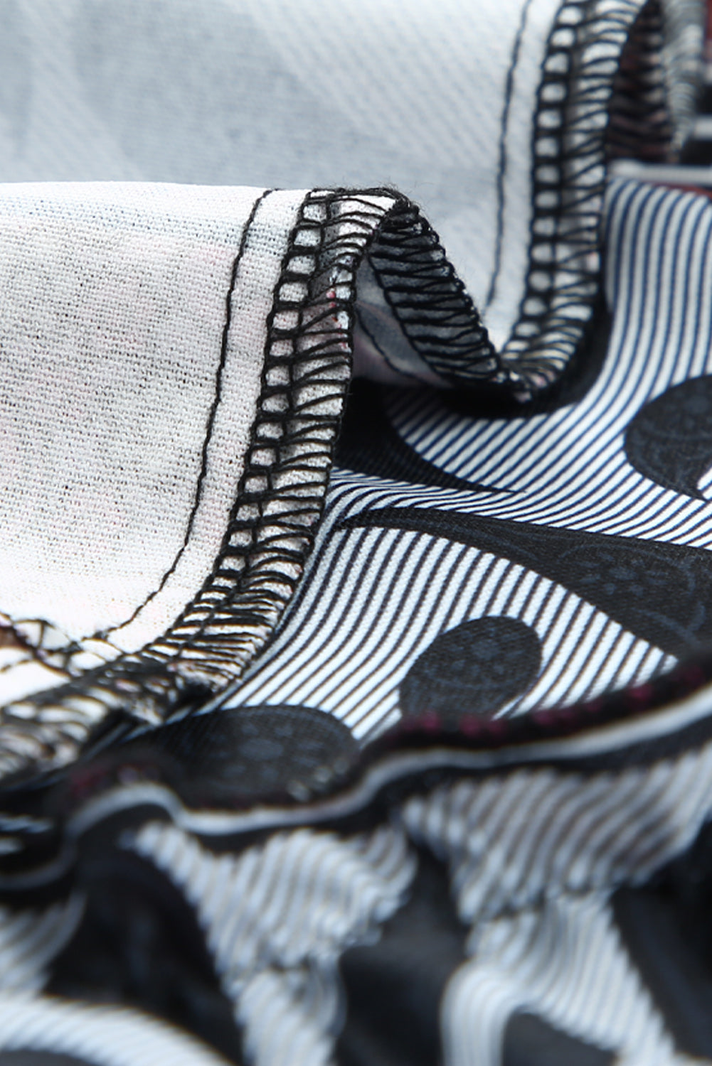 Tropical Floral Print Tiered Ruffle High Low Skirt