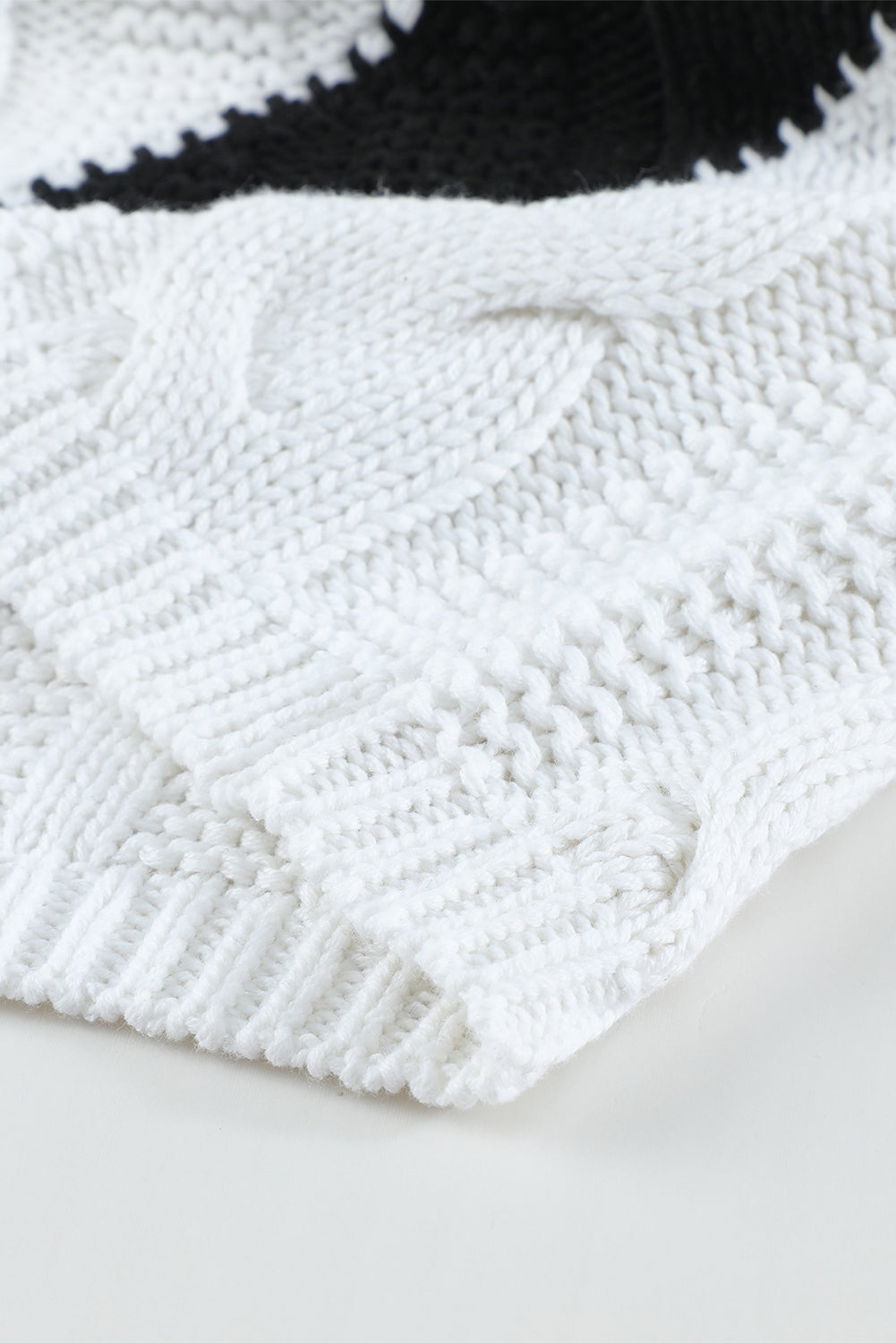 Color Block Drop Shoulder Oversize Sweater