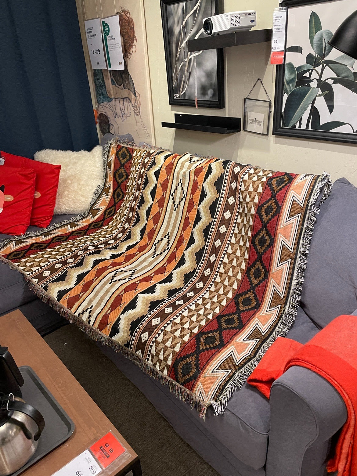 Kashgar Style Bohemian Blanket Ethnic Style Fabric Blanket