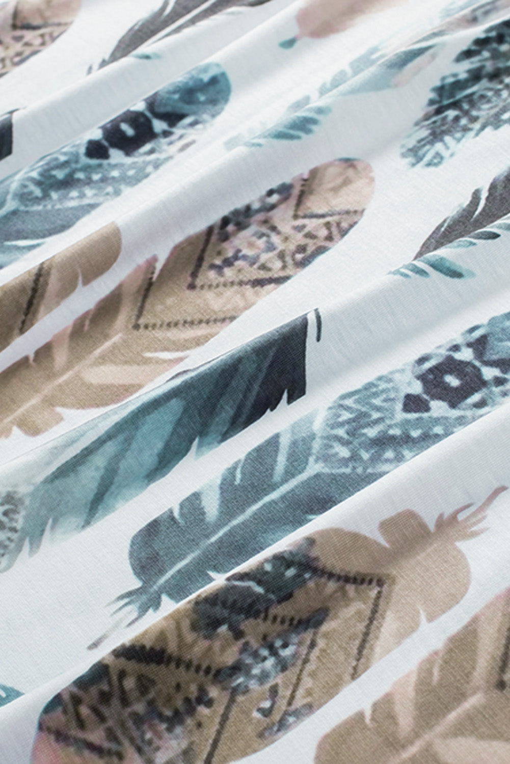 Multicolor Aztec Feather Tank Top