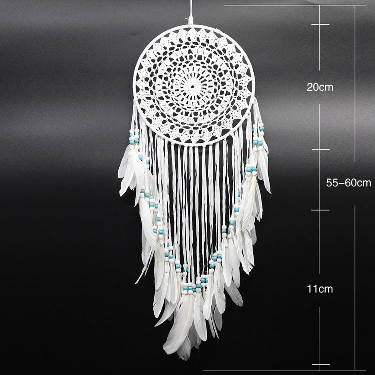 MS6133B Swan Feather Dreamcatcher