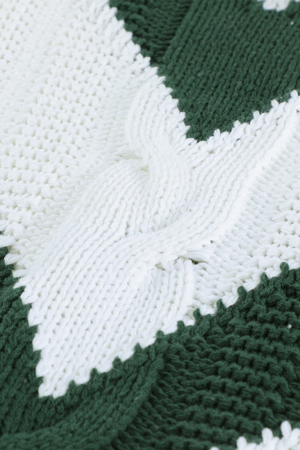 Color Block Drop Shoulder Oversize Sweater