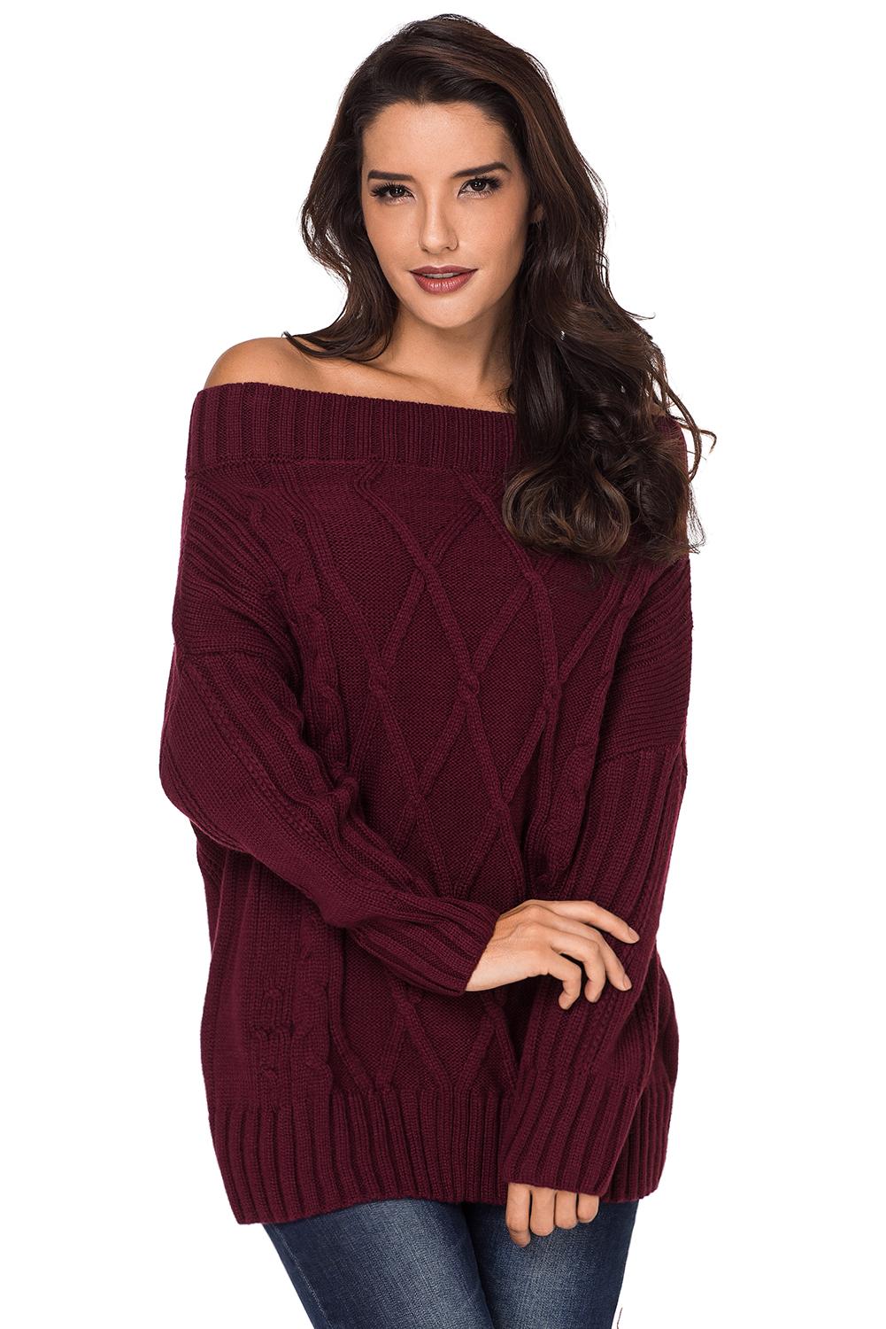 Off The Shoulder Winter Sweater