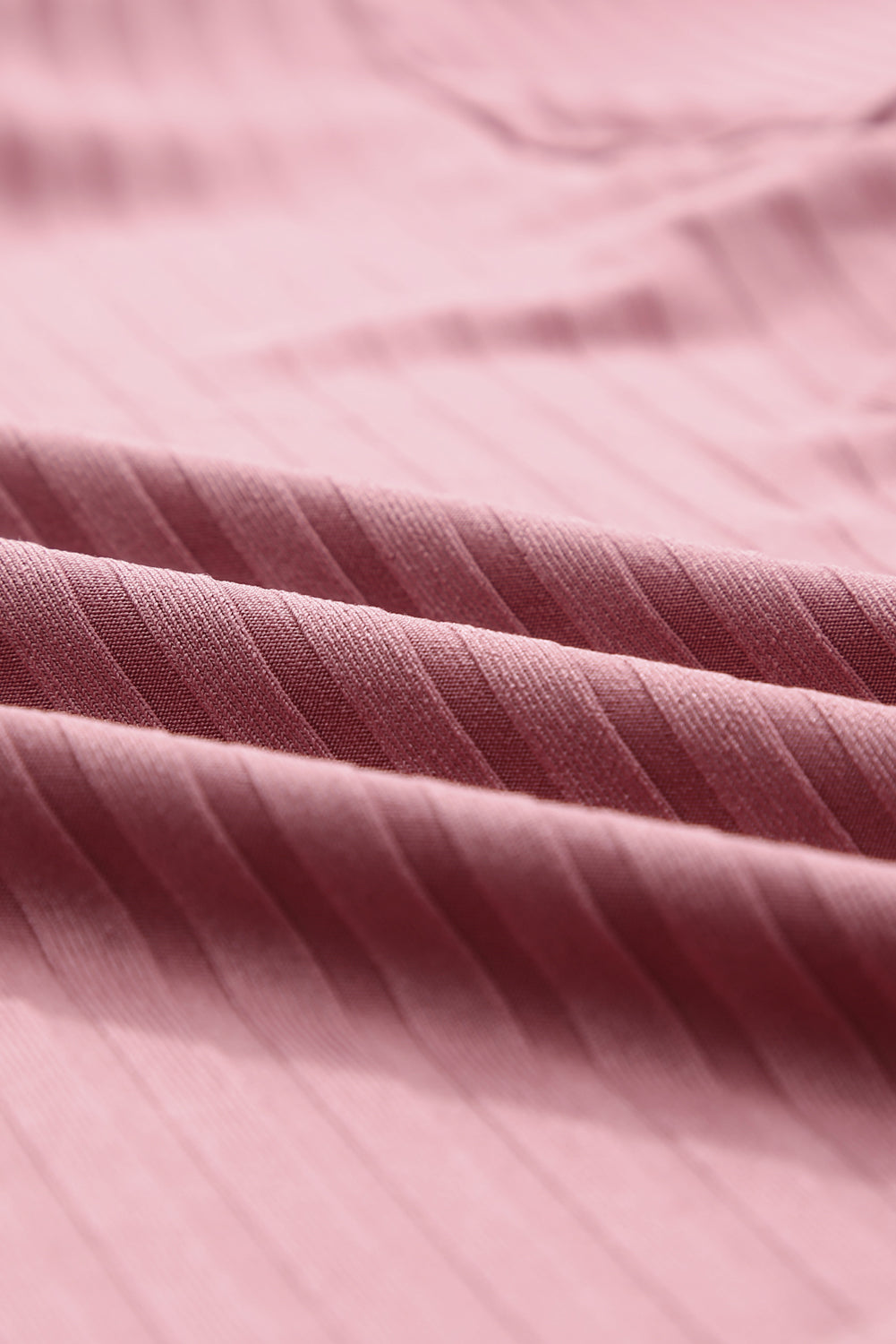 Ribbed Knit High Rise Wide Leg Pants