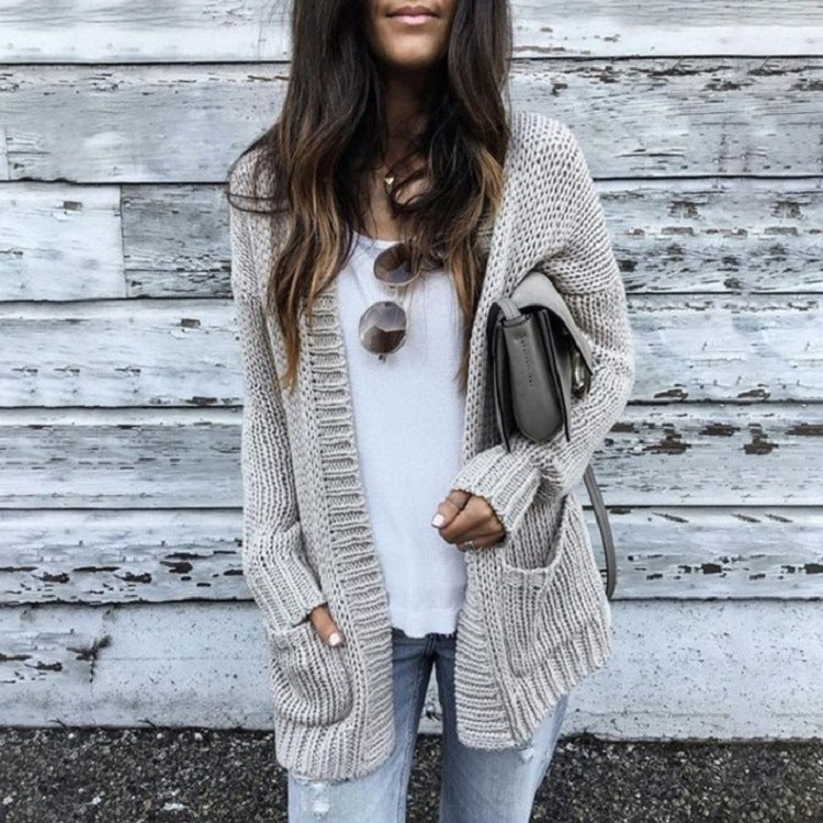 Long sleeve cardigan sweater