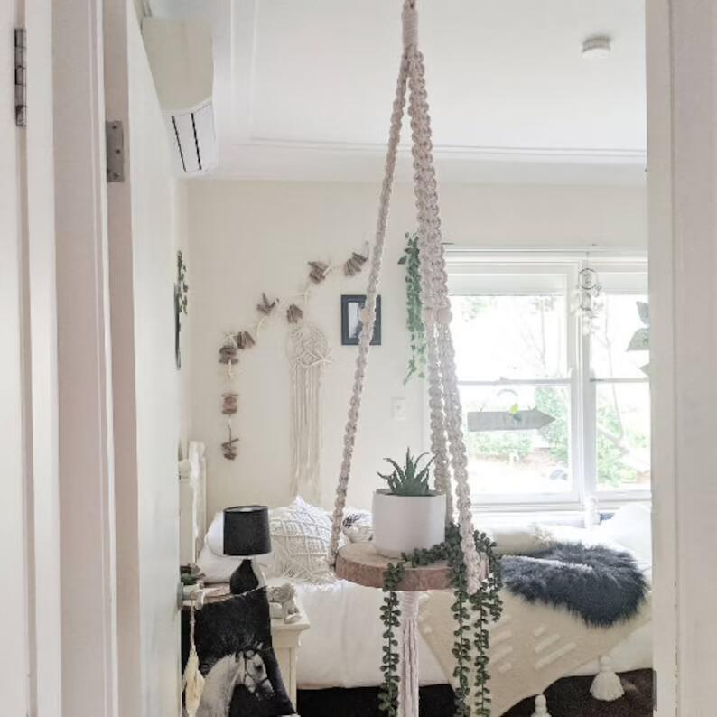 Nordic Hanging Tassel Woven Hanging Flower Stand