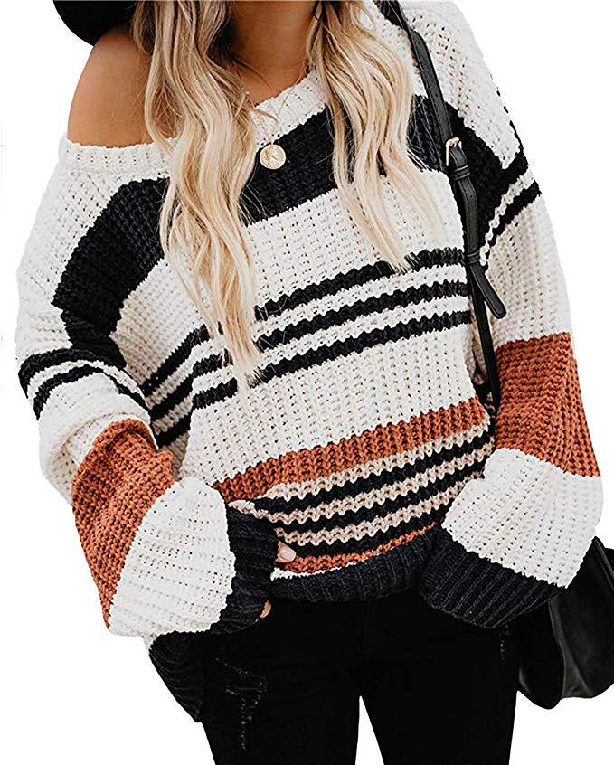Casual loose crew neck sweater