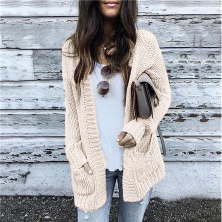 Long sleeve cardigan sweater