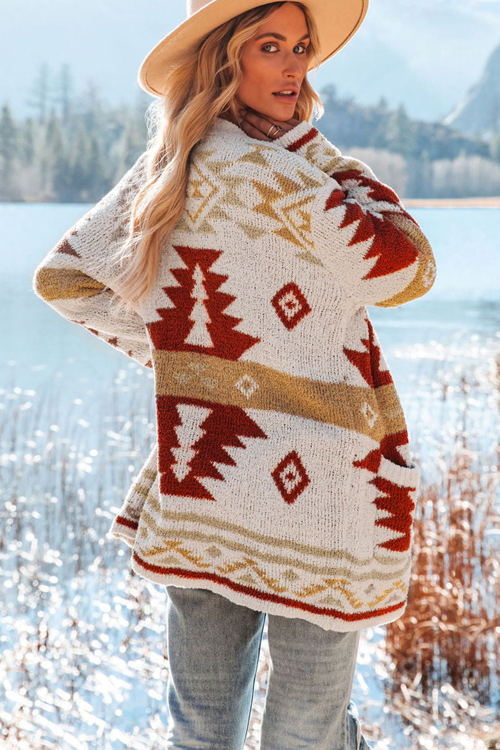 Moraga Pocketed Aztec Cardigan