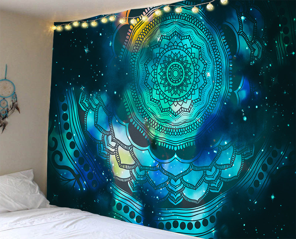 Mandala Series Printed Home Tapestry Wall Hanging Beach Towel Sitting Blanket