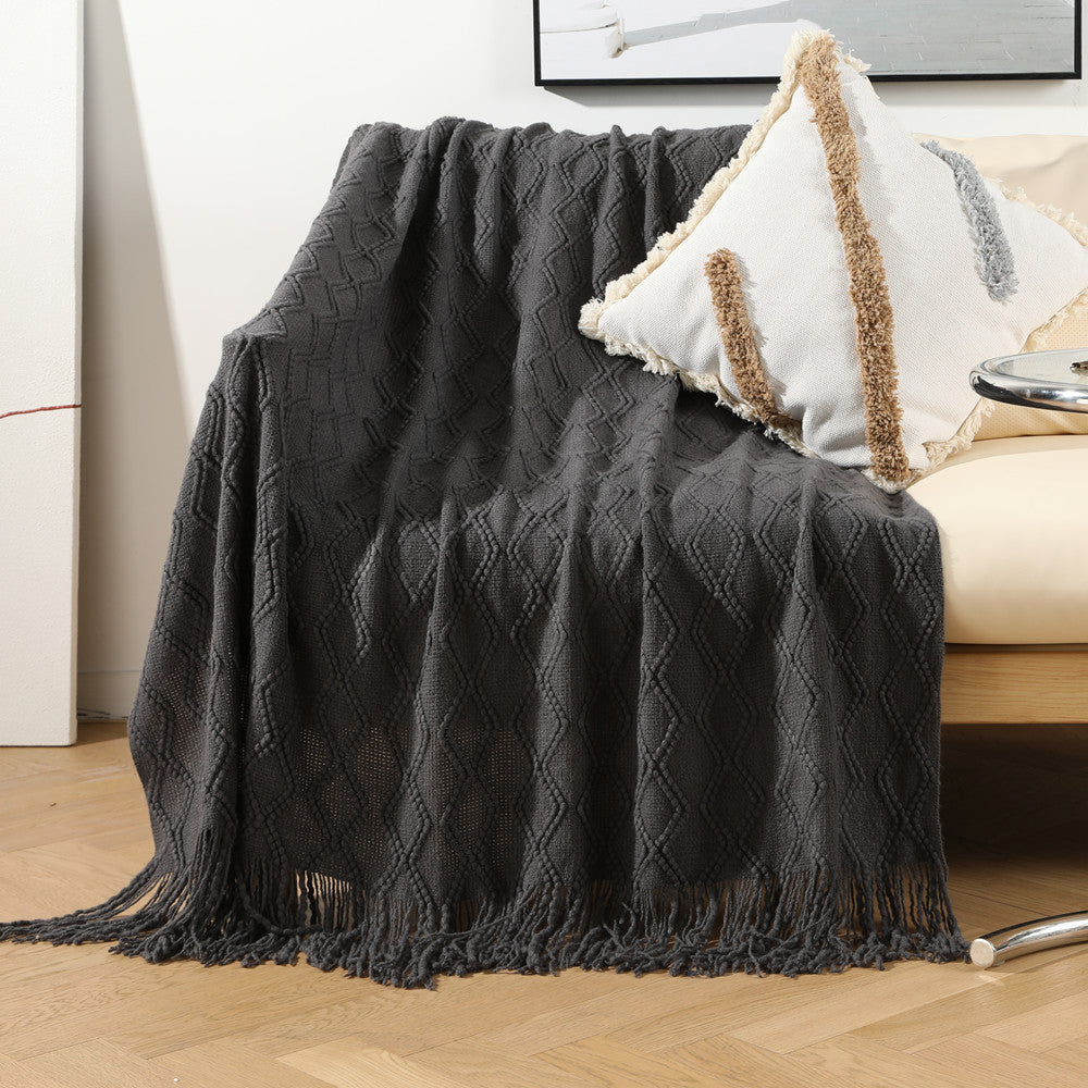 Nordic Office Nap Sofa Cover Knitting  Blanket