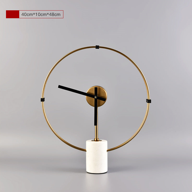 Nordic Creative Metal Decoration Clock Desktop European Style
