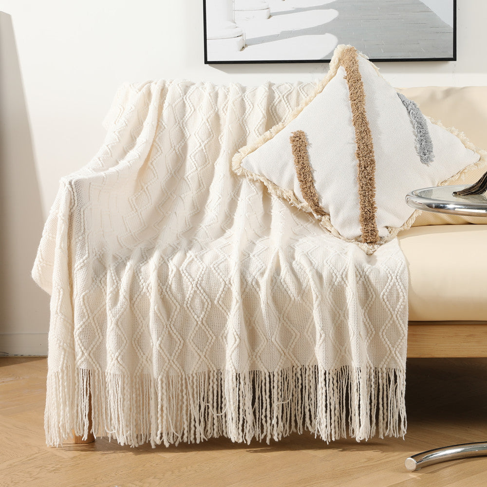 Nordic Office Nap Sofa Cover Knitting  Blanket