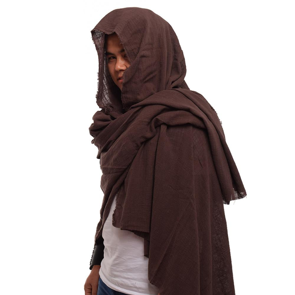 Post Apocalyptic Shawl Shaman Cowl Medieval Costume Hood Cloak Scarf Sash