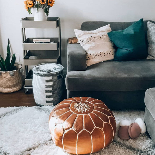 Imported Handmade Sheepskin Sitting Pier Nordic Lazy