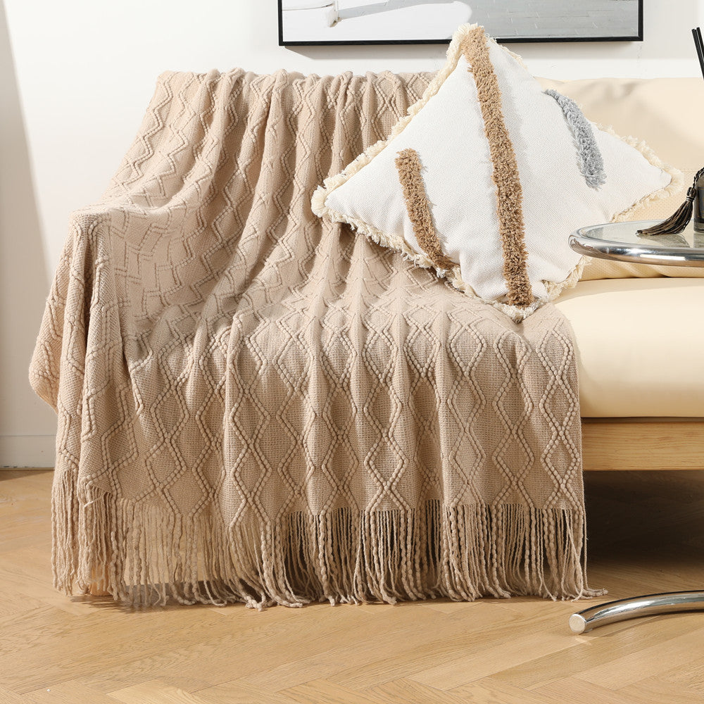 Nordic Office Nap Sofa Cover Knitting  Blanket