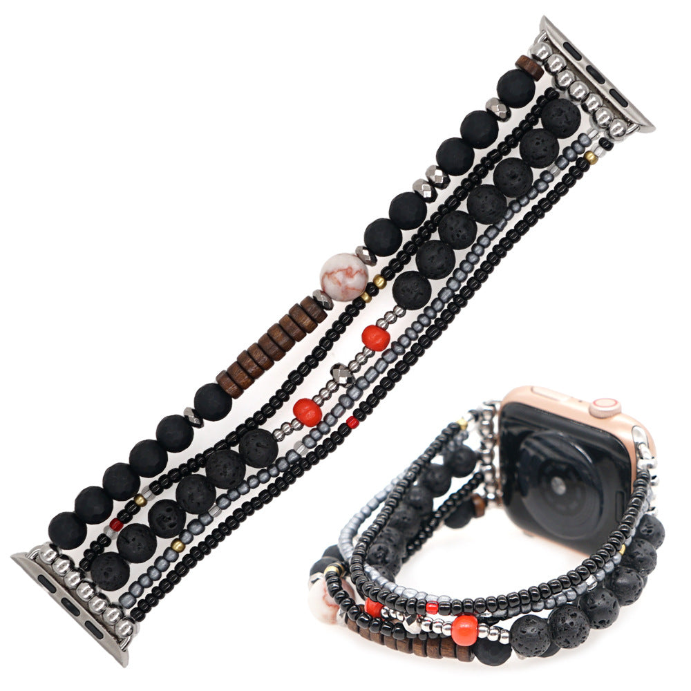 Boho Semi-Precious Stone Statement Beaded Strap