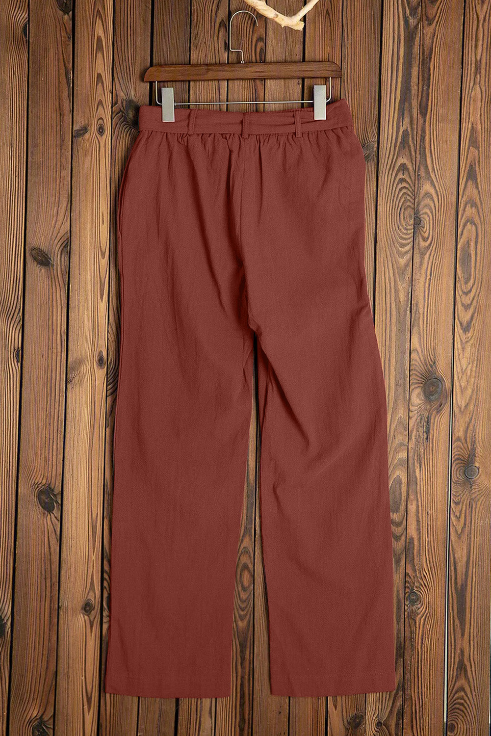 Elastic Waist Drawstring Wide Leg Pants