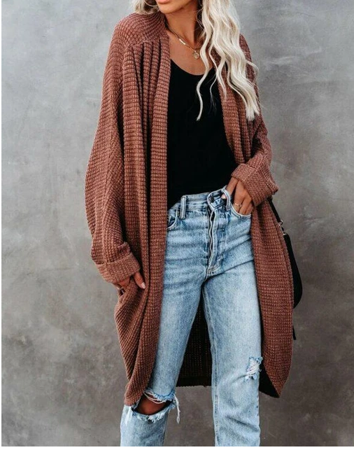 New loose knit cardigan with large pockets