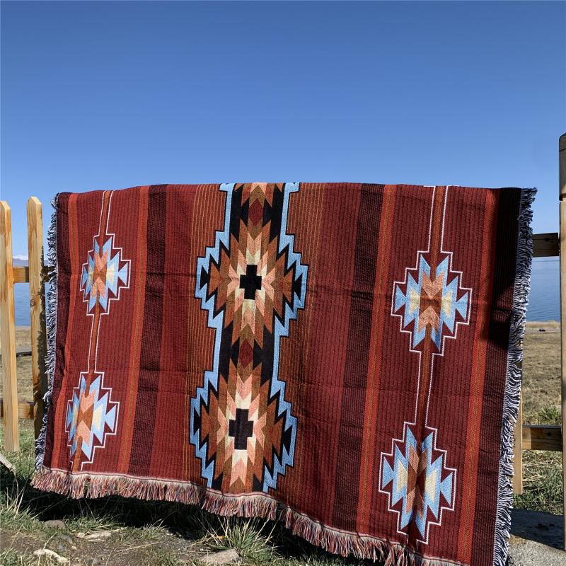 Kashgar Style Bohemian Blanket Ethnic Style Fabric Blanket