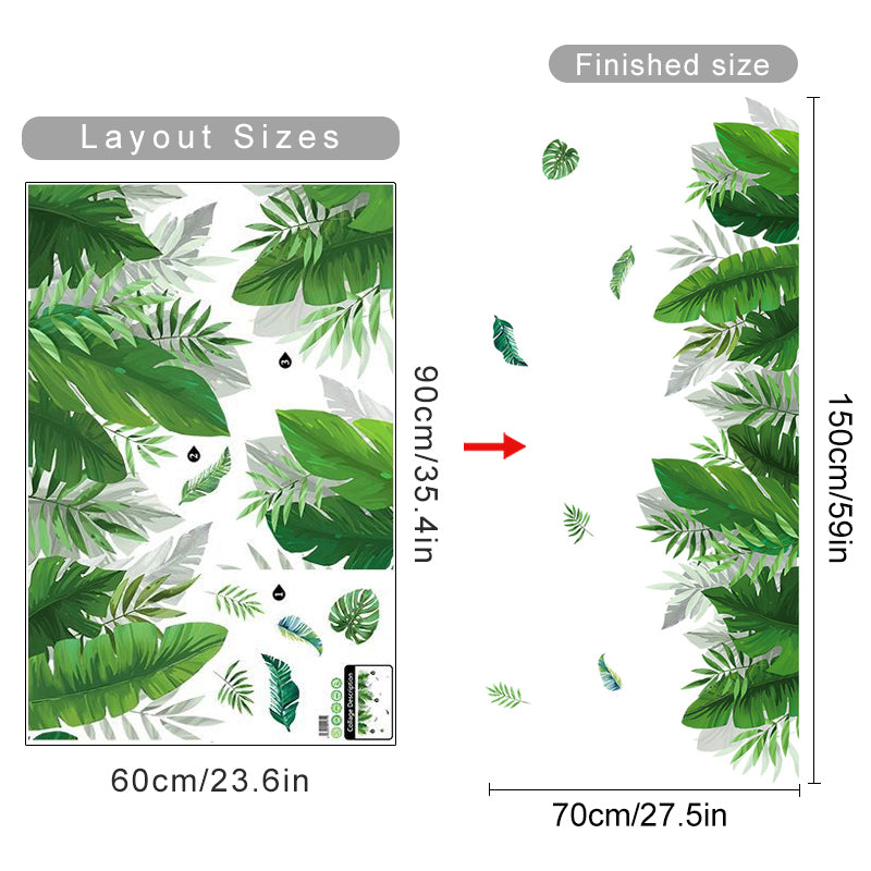 Boho Large African  Wild Animals Tropical Tree Wall Sticker