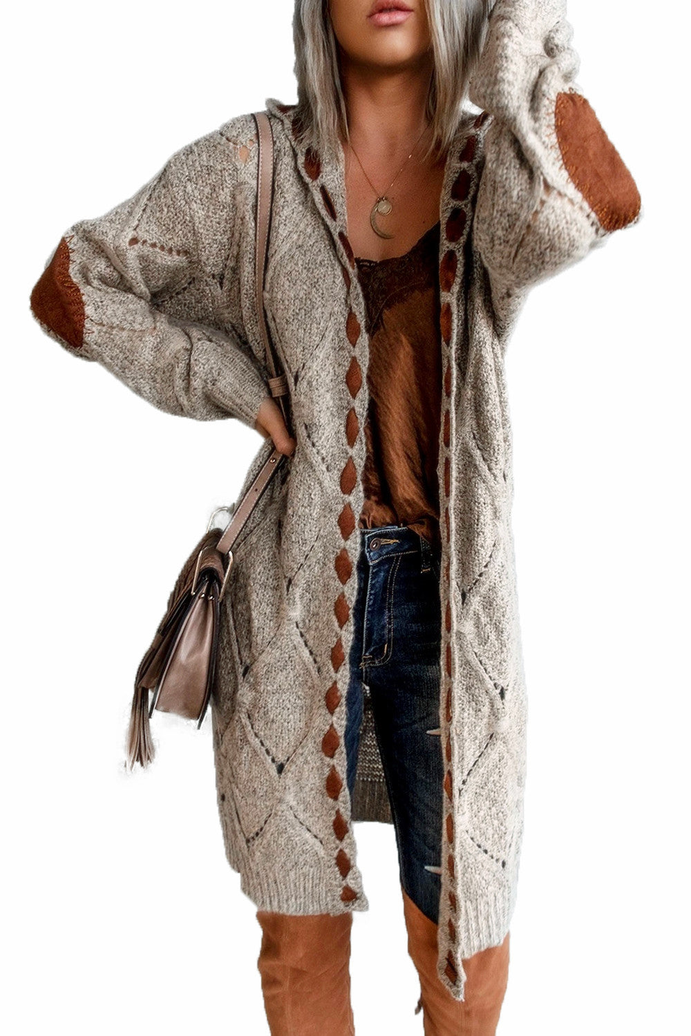 Color Block Sweater Long Sleeve Cardigan Sweater