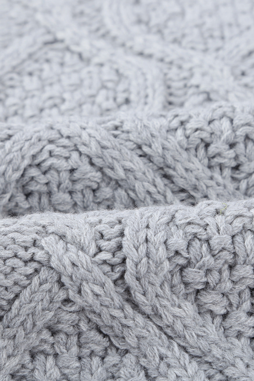 Turtleneck Cold Shoulder Textured Sweater