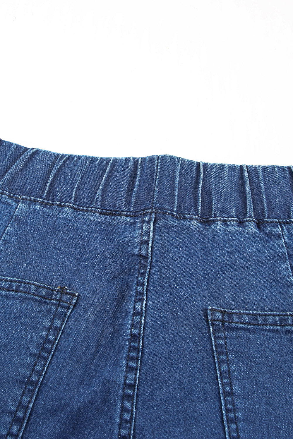 Multicolor Distressed Bell Bottom Denim Pants