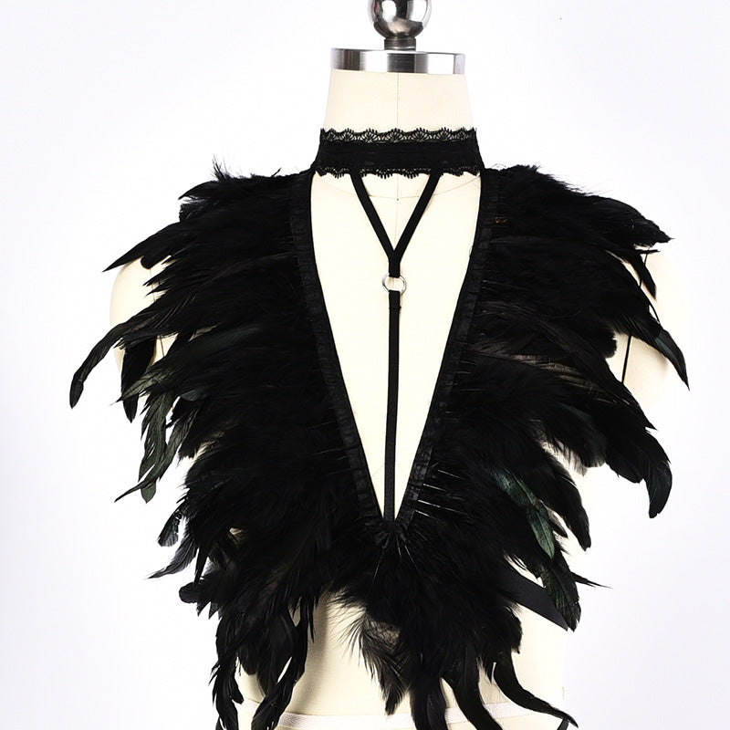 Shoulder Strap Feather Halter Beauty Back Harness