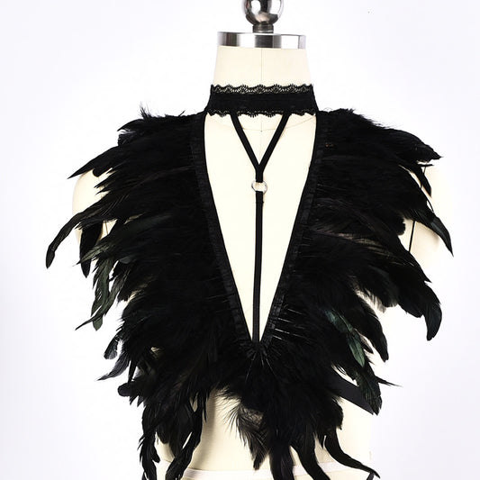 Shoulder Strap Feather Halter Beauty Back Harness