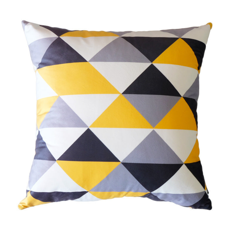 Nordic Velvet Geometric Simplicity Pillow Case