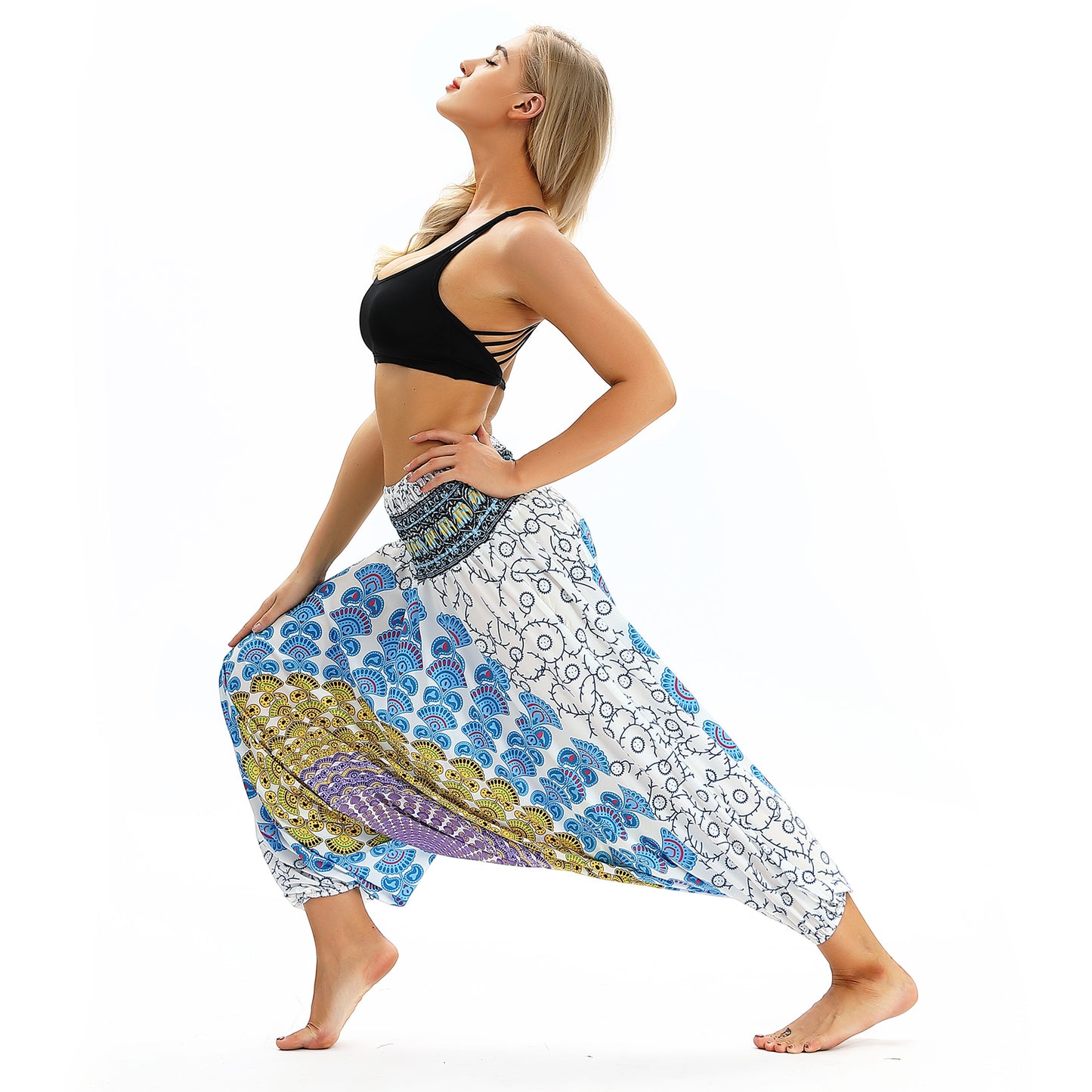 Loose And Thin Ethnic Bloomers, Hanging Crotch Harem Pants, Dance Yoga Fitness Wide-leg Pants