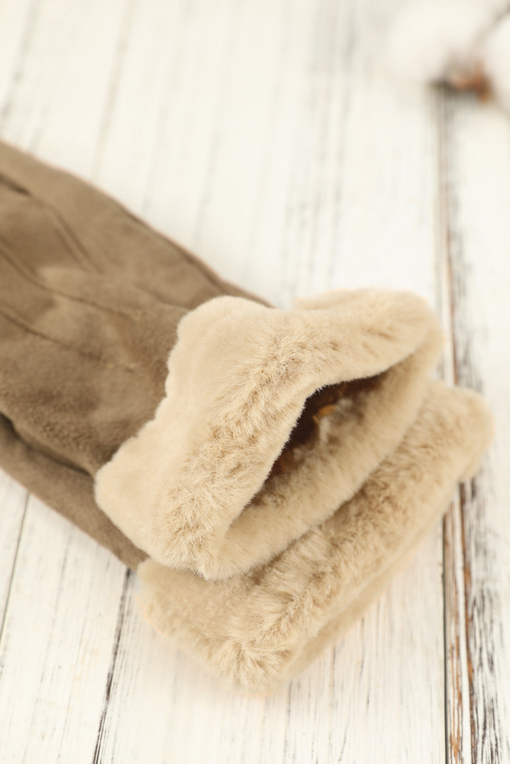 Suede Plush Lined Touch Screen Glove