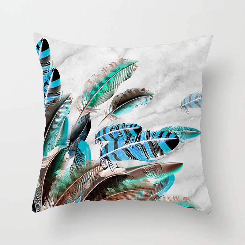 Peach Skin Feather Pillow Sofa Cover